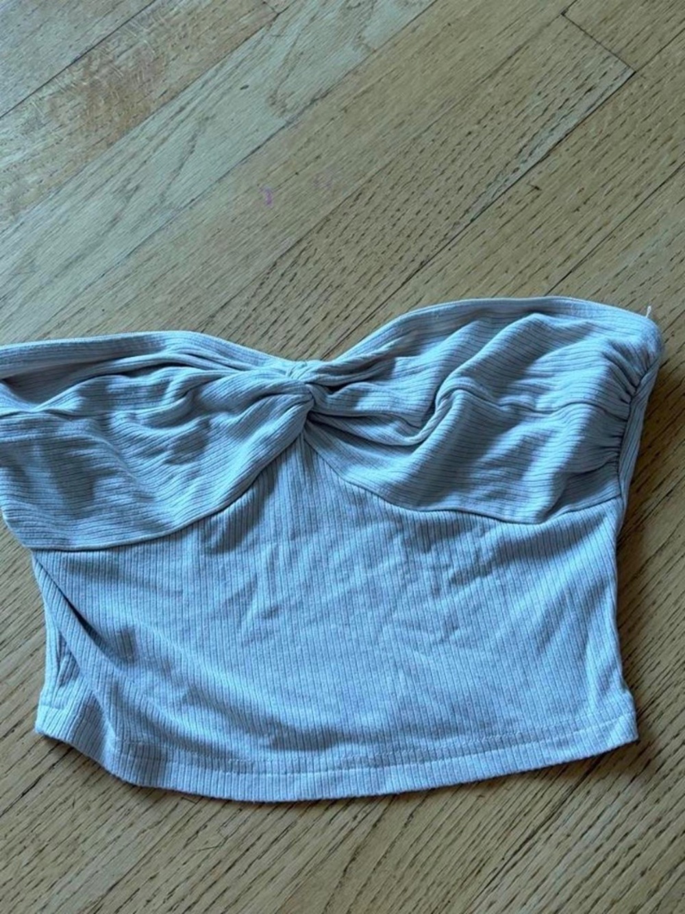 beige twist tube top